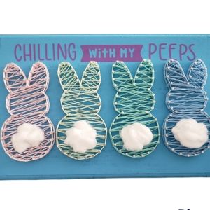 Handmade Easter string art decor, one of a kind